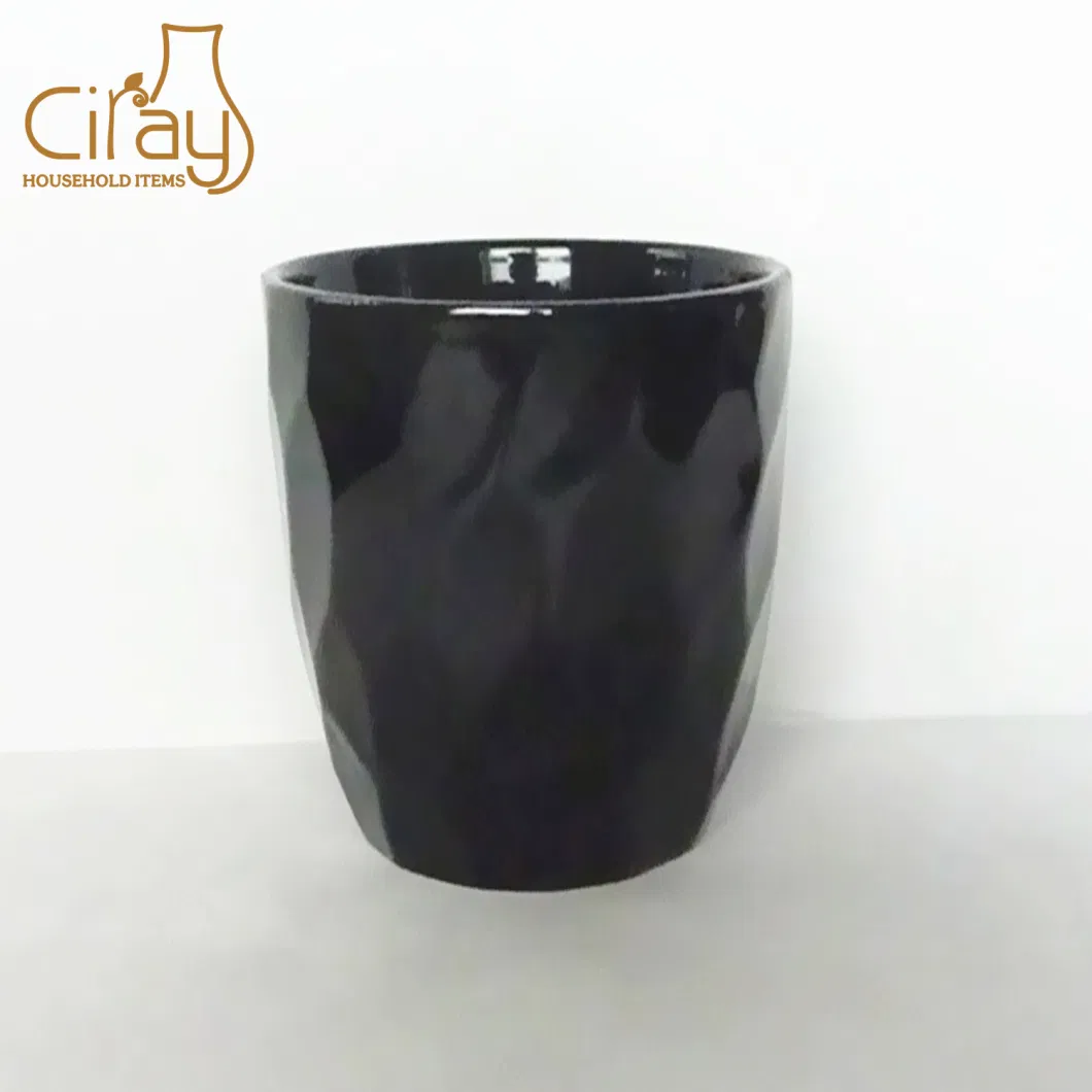 3 Inch Black Ceramic Decorative Succulent Flower Pot