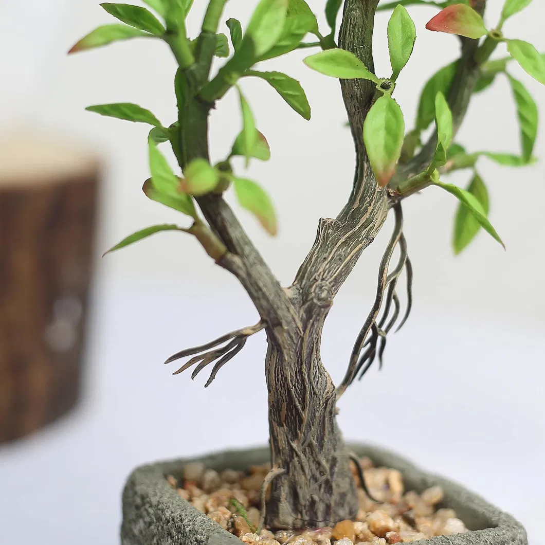 Concrete Planter Pot and Willow Tree Succulent 2023 New Design Artificial Plant