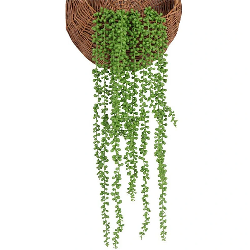 Artificial Succulents Hanging Plants Fake String of Pearls Plant Faux Succulents Unpotted Branch Lover&prime;s Tears Plants
