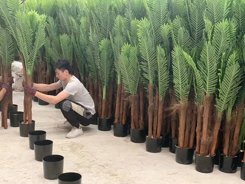 Set of 3 Artificial Succulent Plants in Pulp Pots
