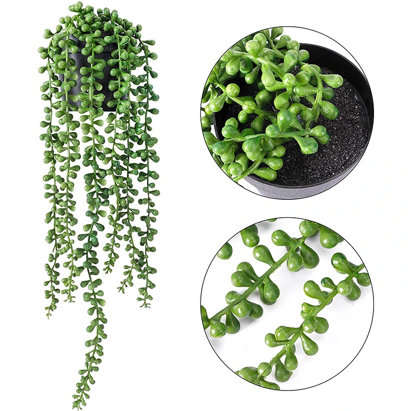 Faux Hanging Plant Artificial Decor String of Pearls Plant Artificial Hanging Succulents Plants