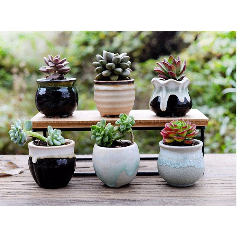 Cheap Price Snow Glazed Mini Ceramic Succulent Plant Pots Planter