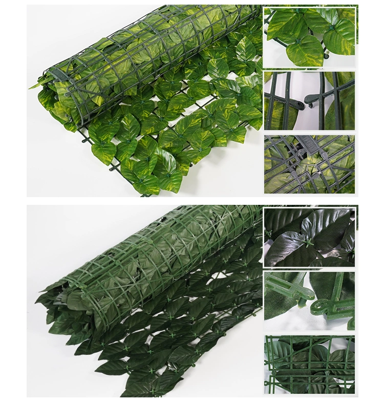 Hot Sale Real Touch Plastic Plants Artificial Leaves Fence