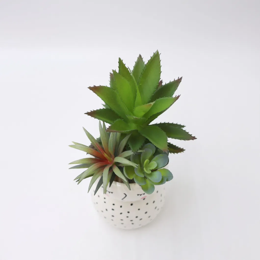 Mini Artificial Succulent Plants Green Flower Succulents Bulk Stems for Desk Decor