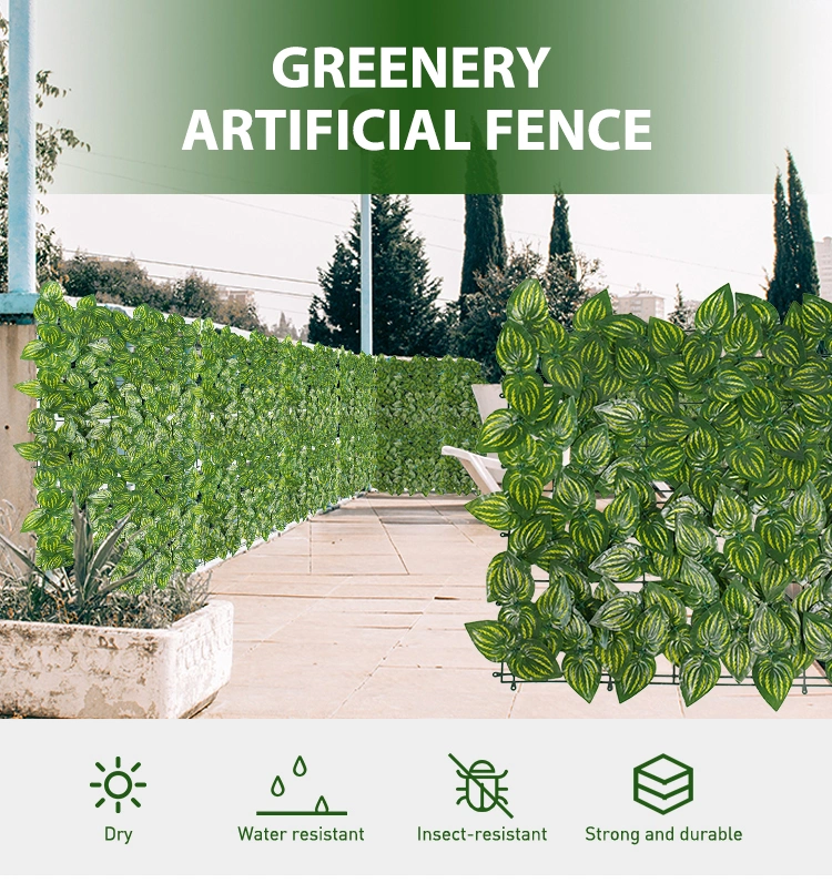 Hot Sale Real Touch Plastic Plants Artificial Leaves Fence