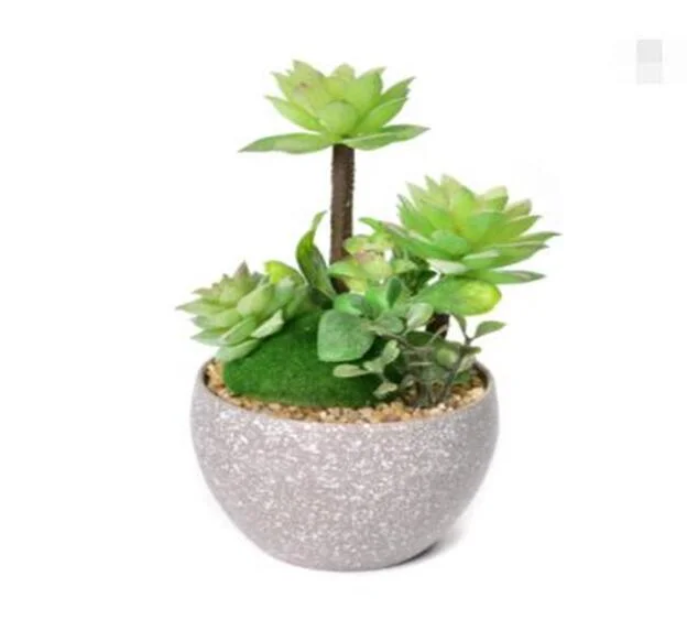 Wholesale Multi Shape Lifelike Green Outdoor Home Decoration Plastic Bonsai Artificial Plants