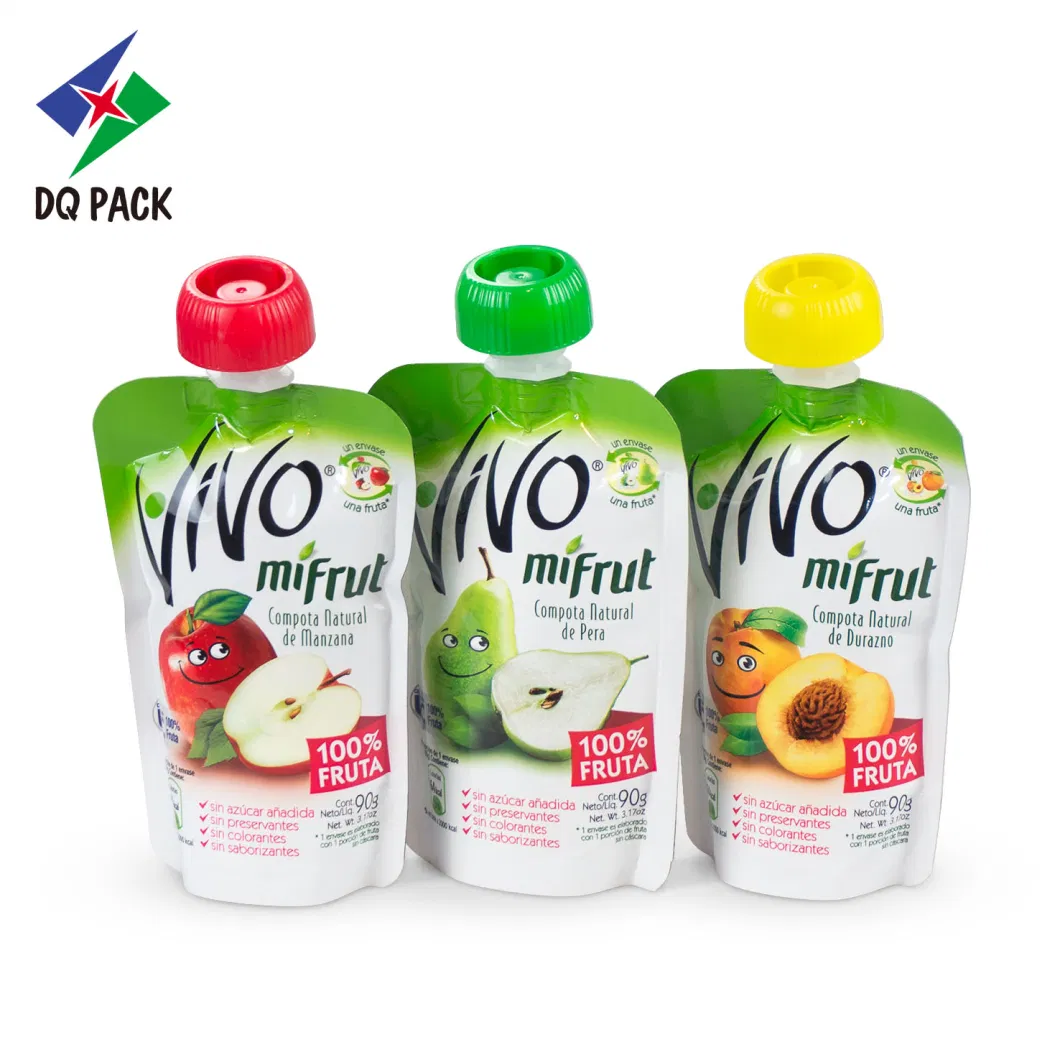 Dq Pack Free Sample Moisture Proof Portable Juicy Drink Bags Hot Sale Stand up Pouch with Spout