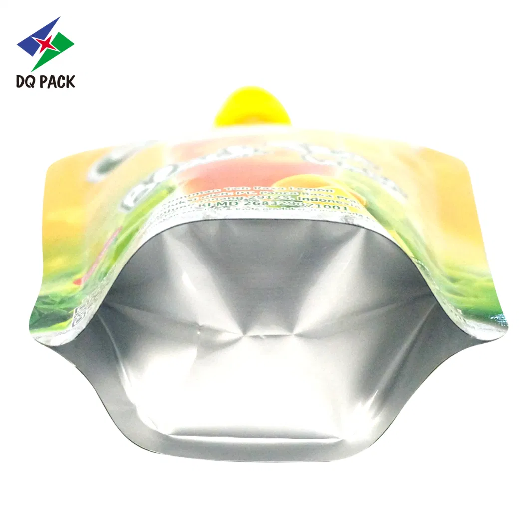 Custom Plastic Bag Juicy Fruit Edibles Mango Juice Doypack Packaging Spout Bag