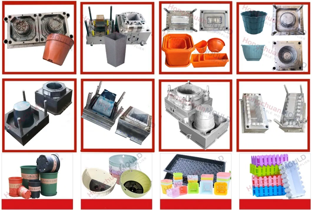 Plastic Injection Mould for Garden Pot Household Succulent Plant Pot Injection Moulding