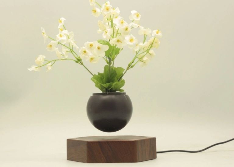 Decor Indoor Flowerpots Vase Simple Succulent Magnetic Floating Levitating Plant Bonsai Flower Pot