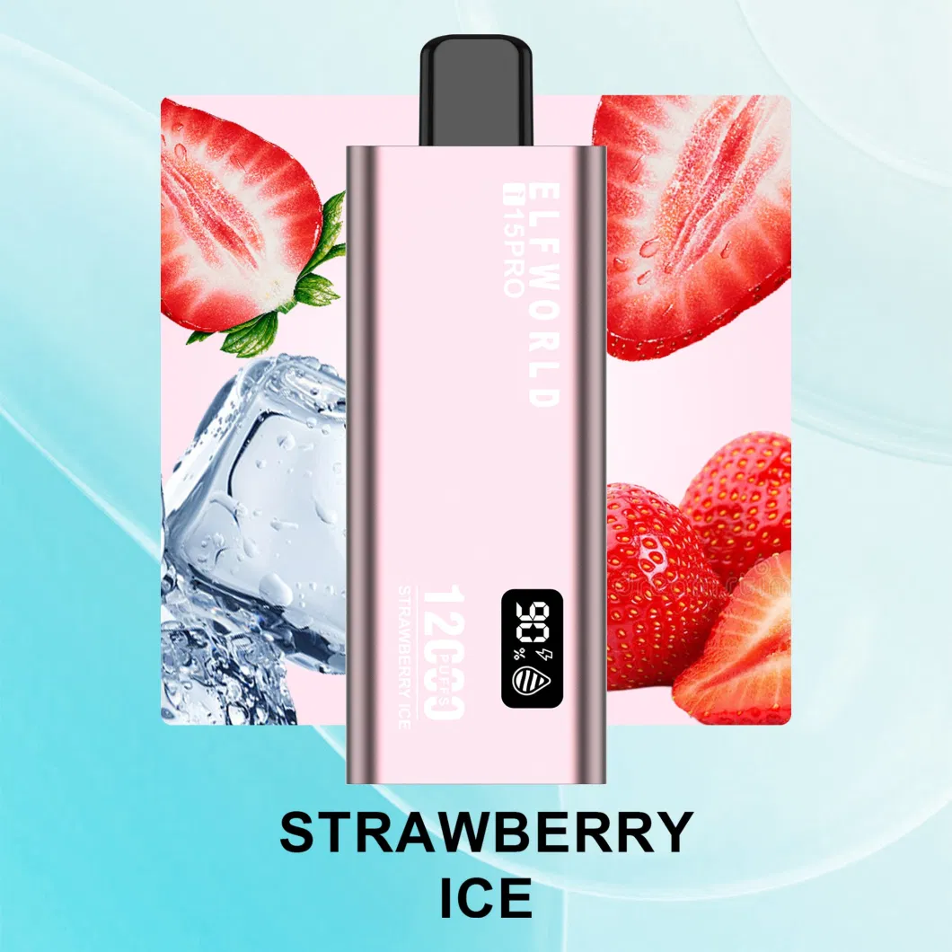 Best Buy Disposable E Cigarette 12000 Puffs Fruits Flavors 5000 7000 9000 11000 13000 15000 Puffs Disposable Vape Pen LED Dispay Screen Air Adjustable Vapor