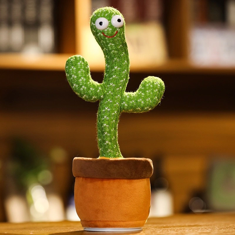 New Can Sing and Dance Cactus Plush Toy Support Dropshipping