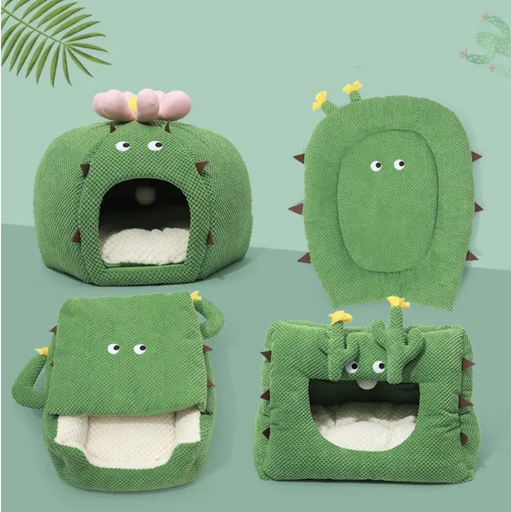 Creative Design Cacti Cat Nest Bed, Creative Pet Sleeping Bed, Pet Nest