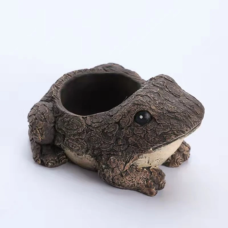 Animal Turtle Hedgehog Frog Succulent Planter Cement Resin Flower Pot