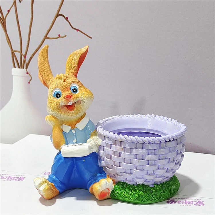 Creative Resin Cartoon Rabbit Succulent Wholesale Cute Animal Green Plant Flower Pot