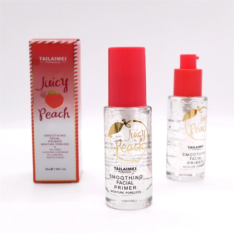 Tlm 14 Hours Coverage Juicy Peach Face Primer Supplier Moisture Make up OEM Shrink Pore Primer Base Face Oil Control Makeup Skin Primer