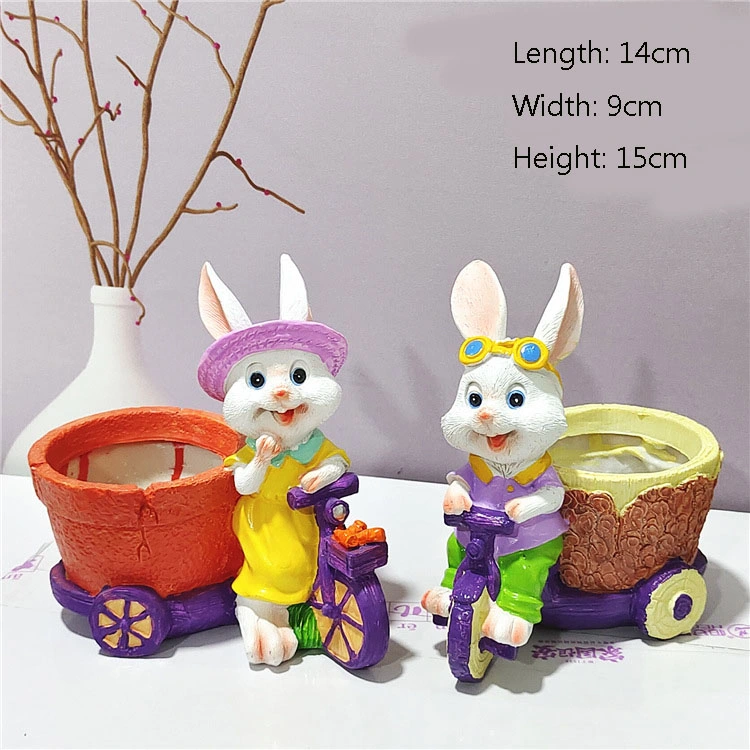 Creative Resin Cartoon Rabbit Succulent Wholesale Cute Animal Green Plant Flower Pot