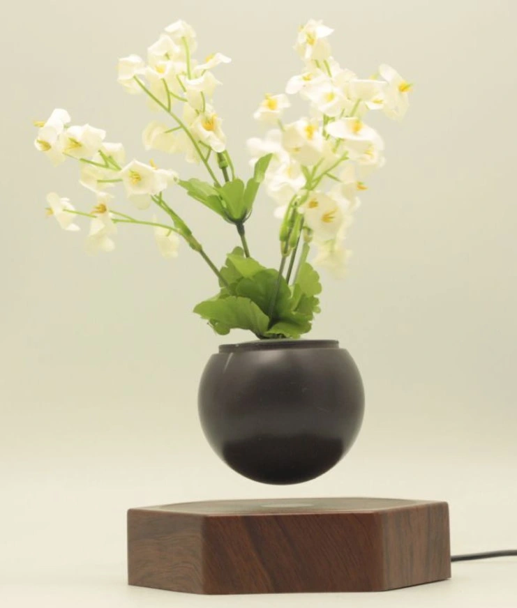 Decor Indoor Flowerpots Vase Simple Succulent Magnetic Floating Levitating Plant Bonsai Flower Pot