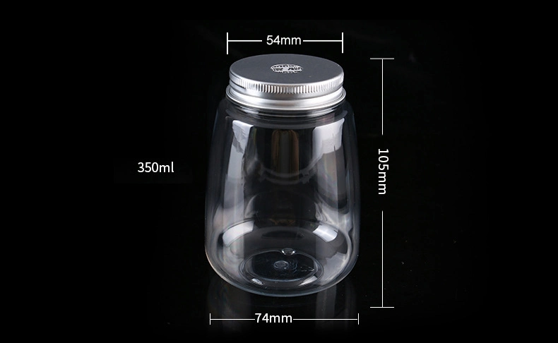 Wholesale Pet Juicy Container 500ml Juicer 350ml Food Grade Plastic Beverage Bottle Packaging for Cold Coffee with Aluminium Cap Football Bottles