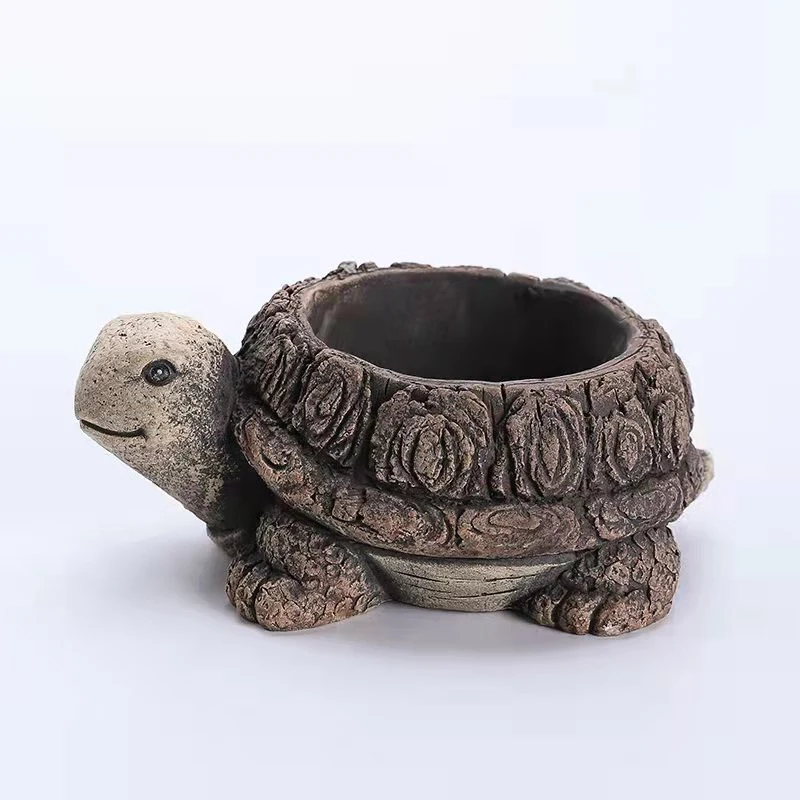 Animal Turtle Hedgehog Frog Succulent Planter Cement Resin Flower Pot