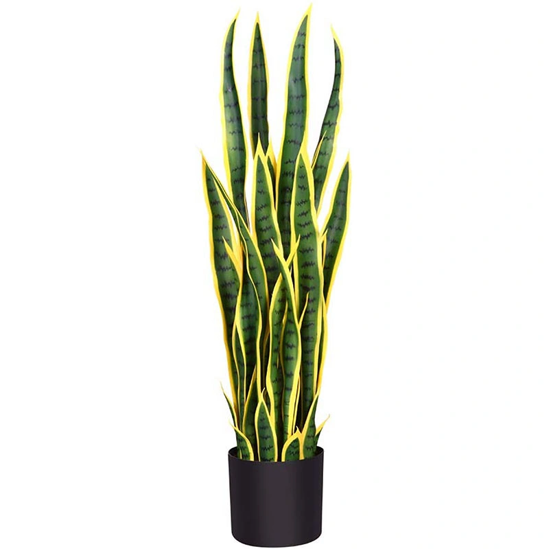 Artificial Snake Plant 26 Inches Fake Sansevieria Artificial Potted Plants for Indoor and Outdoor, Home, Office Decoration