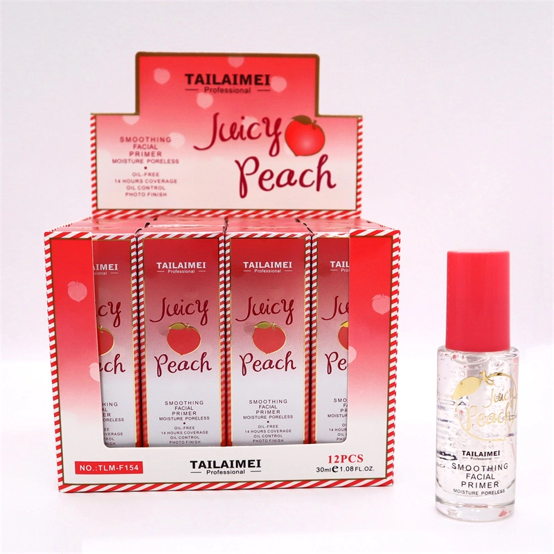 Tlm 14 Hours Coverage Juicy Peach Face Primer Supplier Moisture Make up OEM Shrink Pore Primer Base Face Oil Control Makeup Skin Primer