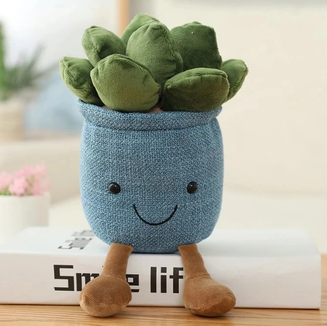 Kawaii Potted Succulent Plants Indoor Plush Decoration Toy