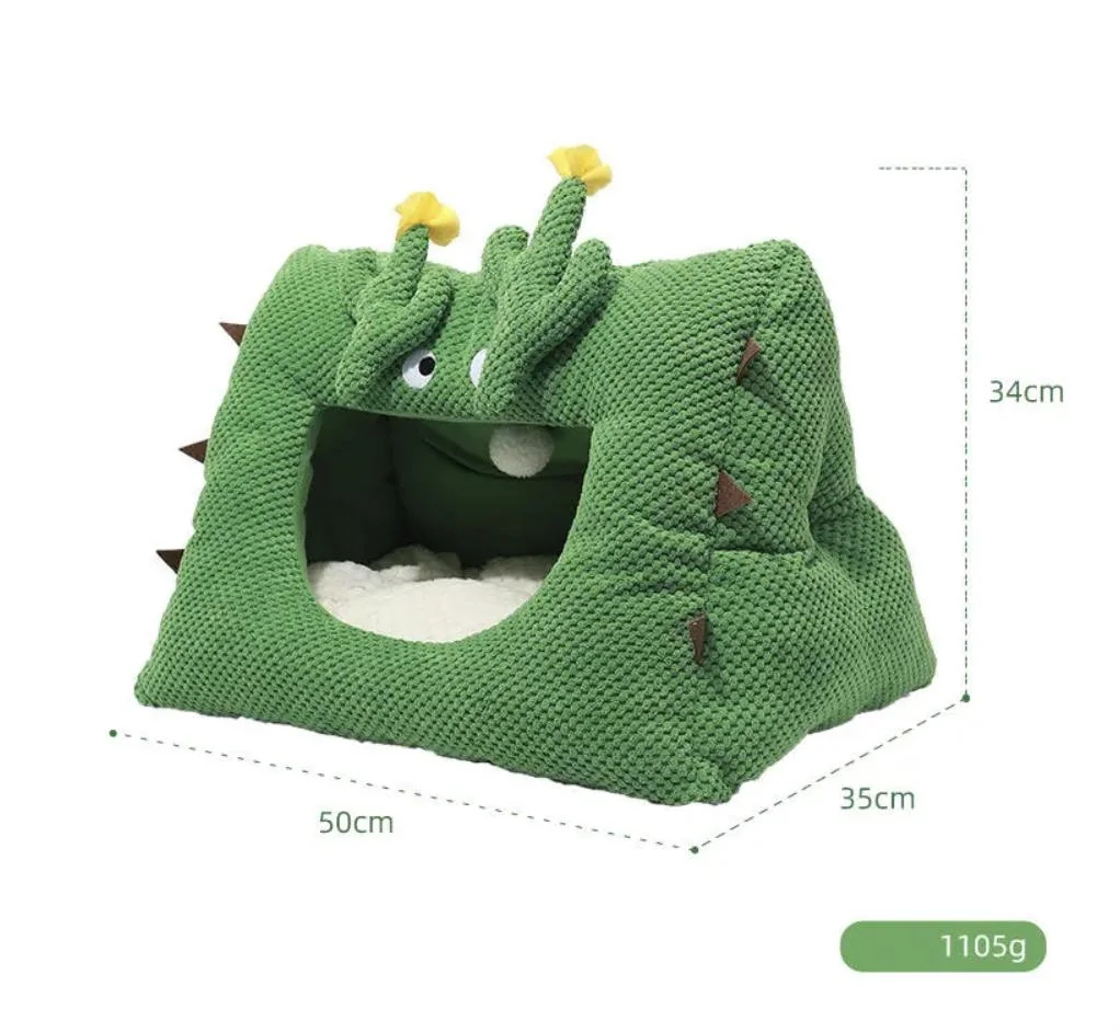 Creative Design Cacti Cat Nest Bed, Creative Pet Sleeping Bed, Pet Nest