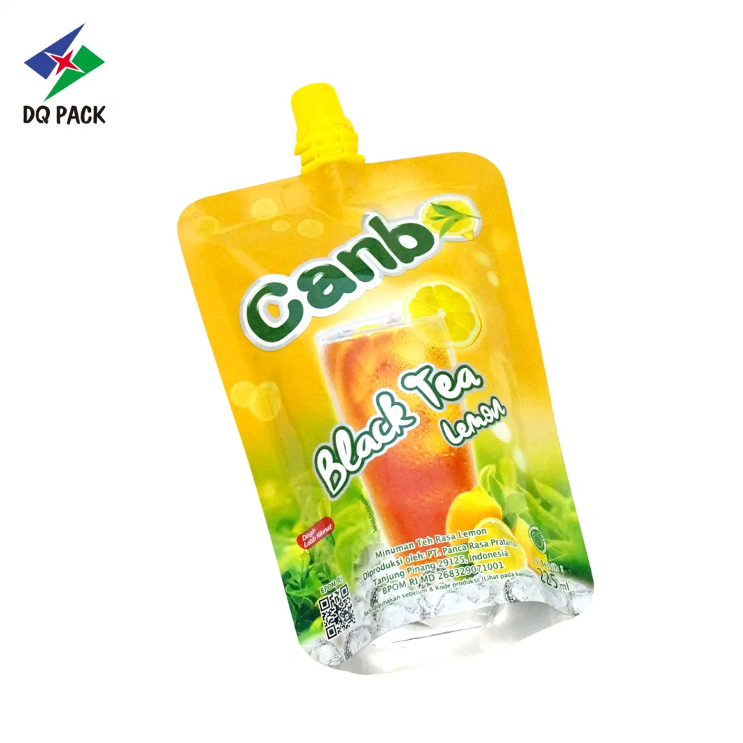 Custom Plastic Bag Juicy Fruit Edibles Mango Juice Doypack Packaging Spout Bag