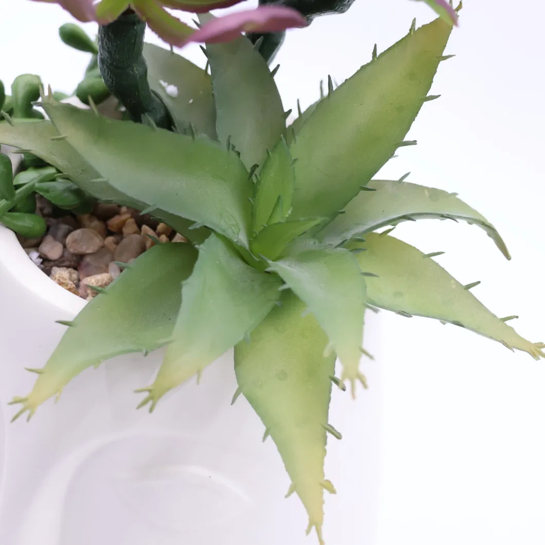 Wholesale Small Artificial Plants Potted Succulents for Desk Decoration