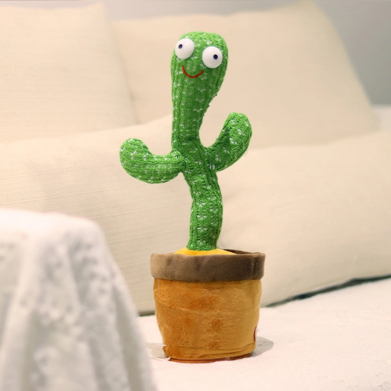 New Can Sing and Dance Cactus Plush Toy Support Dropshipping