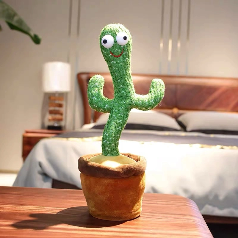 New Can Sing and Dance Cactus Plush Toy Support Dropshipping