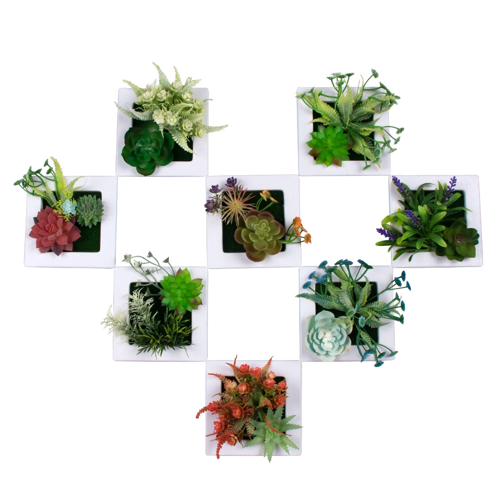 Wholesale Home Wall Decoration Design Hanging Fake Artificial Flower Succulents Pots Plants