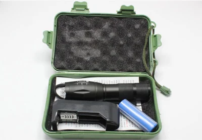 T6 LED Rechargeable High Beam Torch Lights with Lanyard for Outdoor Camping