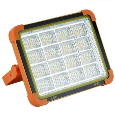 LED Glare Flashlight Solar Rechargeable Work Light Outdoor Portable Emergency Camping Searchlight