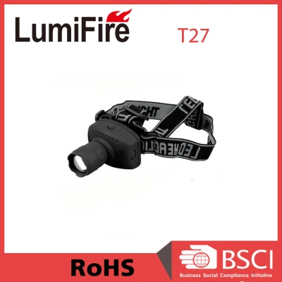  T27b LED Headlight 120lumens LED Zoomable Runners Headlamp