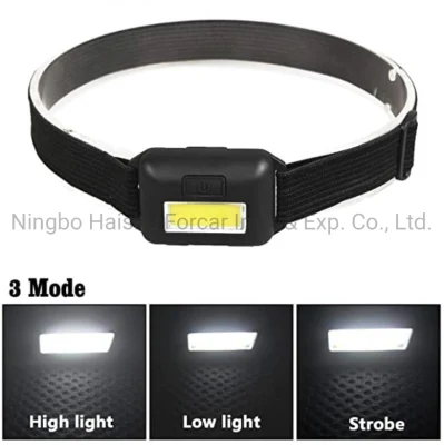 Wholesale 110 Lumen Head Torch Lamp 3 Lighting Modes Head Torch Light 3W COB LED Mini Headlight Battery Operated LED Headlamp