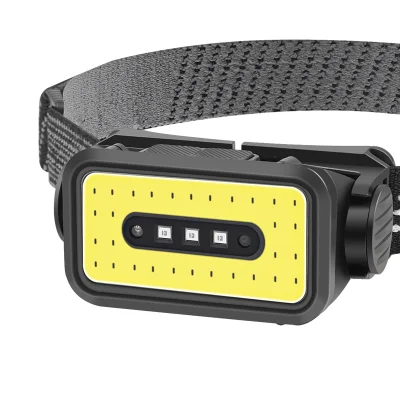 Sensor White+Red COB LED Headlight Type-C Rechargeable Headlamp Hiking Camping Lamp