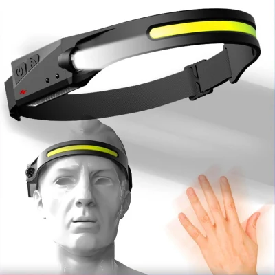  Rechargeable LED Sensor Headlamp for Running Hunting Fishing Riding