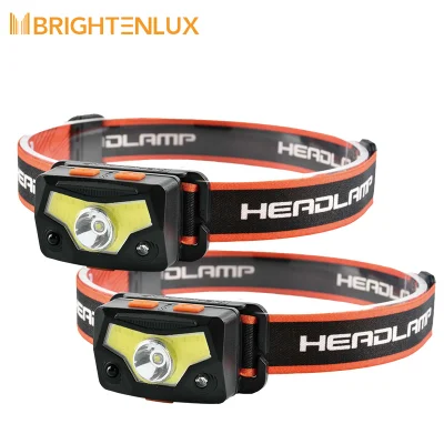 Brightenlux Factory Supply High Bright USB Rechargeable Battery 6 Modes LED Headlamp Tactical with Adjustable Belt