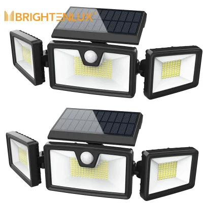  Brightenlux Garden Yard Easy Installation 188 LED Solar Energy IP65 Waterproof Motion Sensor Solar Wall Strip Light with 3 Modes