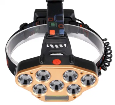  COB High Power 7PCS LED +COB Waterproof Lence Zooming Headlamp