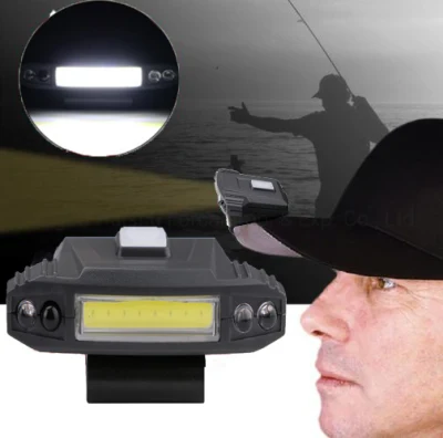  Mini Sensor Rechargeable Hat Light Headlight Hat Brim Clip Lamp with Sensor Switch Portable Hunting Head Torch High Powerful LED Headlamp