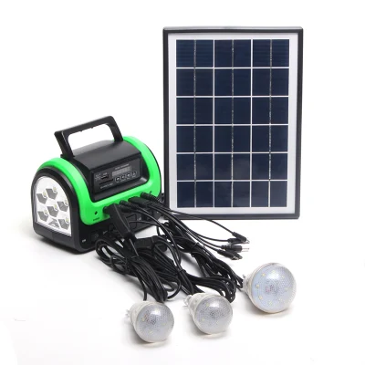 Solar Powered Small System with Bluetooth Radio Lighting Listening to Radio Outdoor Camping Car Maintenance Lights