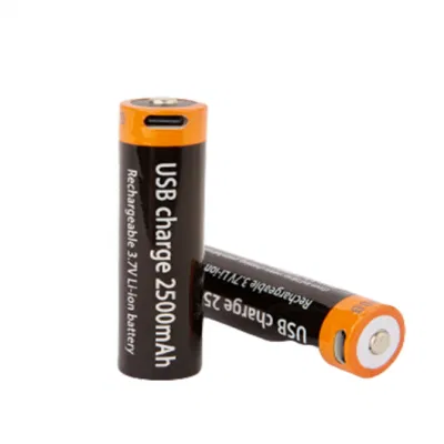  Mass Production and Sales 3.7V Inr18610-2500mAh USB Type-C Rechargeable Lithium Ion
