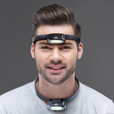  Innovative 2022 Headlamp Necklight 170 Lumen Flood Beam COB Head Torch Quick Attach Working Headlamp with USB Charging Design Neck Light