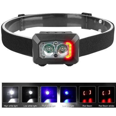 Whoelsale Camping Emergency LED Lighting for Headlamp Rechargeable Sensor Head Torch with Flashing Warning COB LED Headlight