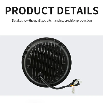 Round Headlamp Angel Eye Ring Fog Lamp Beam Turn Signal for Jeep