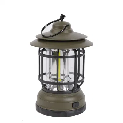  Wholesale Portable Battery Power 3*AA Retro Outdoor Hanging Light Lighting Camping Lamp