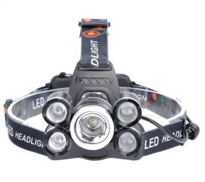  Outdoor Waterproof Head Lamp 5LED Rechargeable Headlamp